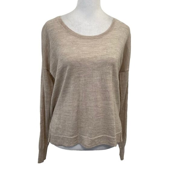 Madewell Merino Wool Blend Lightweight Drop Shoulder Sweater Beige size XS - Picture 1 of 6